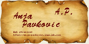 Anja Pavković vizit kartica